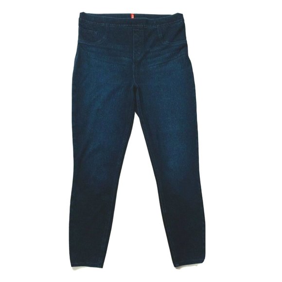 Spanx Denim Legging Jegging Womens XL PullOn Stretch High Rise Slimming Blue NEW - Picture 1 of 12